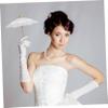 ABOOFAN 3pcs Wedding Lace Parasol Umbrella Embroidered Decorative Umbrella for Bridal Photography Elegant Lace Design for Wedding Parties Tea Parties and Dress up view 2