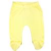 123 Bear 100% Cotton Baby Pants with Footies 100% Cotton Unisex Boys Girls (3-6 Months, 4-Pack Lemon-Gray) view 4