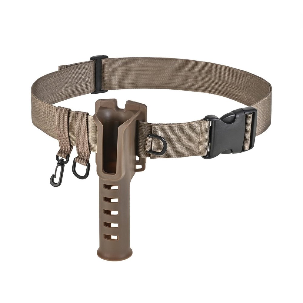 INLIMA Tool Belts Belt Rod Tackles Adjustable Waist Fishing Rod Holder Fishing Rod Pole (Color : Brown)