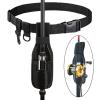 INLIMA Tool Belts Belt Rod Tackles Adjustable Waist Fishing Rod Holder Fishing Rod Pole (Color : Brown) view 4