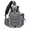 G4Free Pickleball Bag, Crossbody Sling Bag for Men Women, Pickleball Paddle Backpack Gifts for Sports,Light Grey,Standard view 1