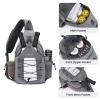 G4Free Pickleball Bag, Crossbody Sling Bag for Men Women, Pickleball Paddle Backpack Gifts for Sports,Light Grey,Standard view 3