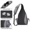 G4Free Pickleball Bag, Crossbody Sling Bag for Men Women, Pickleball Paddle Backpack Gifts for Sports,Light Grey,Standard view 4