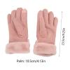 OUKENS Pink USB Heating Gloves Hand Warmer Touch Screen Design Adjustable Temperature Heated Gloves for Women Skiing Walking Riding view 2