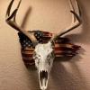 DAOIDE Deer Antler Mounting Kit, Euro Mount Skull Hanger, USA Flag Decor Hooker Pedestal, Perfect Prey Display Rack, Hanger for Hanging Antlers and Other Skulls (15.7'' x 9.1'' 0.6'') view 3