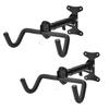 BUDAOWEN Bike Wall Mount Garage Adjustable Bike Hanger Storage Rack Aluminum Alloy Material Foldable Hook,Horizontal Bike Hook Bike Holder for Road,Hybrid Bikes,Black,2pcs view 1