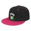 HIAMEA Flag of Guyana Hip Hop Hat Adjustable Washable Adult Flat Brim Hip Hop Hat Pink view 1