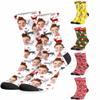 D-Story Custom Face Socks with Photo: Made in USA, Personalized Multiple Socks Funny Novelty Fathers Day Gift for Men Women view 1