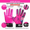FINGER TEN Football Receiver Gloves Youth Receiving Gloves Pro 3.0 Durable Breathable Flexible for Kids Boys Girls in White Red Black Blue Small Large Medium X-Large (Pink, Medium) view 2