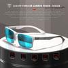 ATTCL Luxury Polarized Sunglasses Men Driving: Lightweight Rectangular Metal Frame Premium Fiber Temples UV Protection Travel Daily Wear 8999 Silver blue view 2