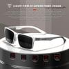 ATTCL Luxury Polarized Sunglasses Men Driving: Lightweight Rectangular Metal Frame Premium Fiber Temples UV Protection Travel Daily Wear 8999 Silver Black view 2