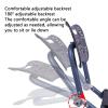 awakentti Portable Camping Chair, Folding Fish Chair Seat Stool, Adjustable Backrest, Convenient to Carry, Tall Camping Chair for Camping, Hiking, Beach, Picnic, Support Up to 330 lbs (B) view 4