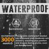AlphaBeing Waterproof Outdoor Blanket with Merino Wool, Extra Thick Warm, Windproof, Packable Stadium Blankets for Cold Weather, Camping Gift, Pet, Car, Picnic, Concerts, 79" x 59", Black/Gray view 3