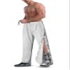Men's Tearaway Pants for Post Surgery 2 Side Snap Breakaway Open Bottom Sweatpants Women Loose Fit Rip Off Post Surgery Cotton Pants Light Grey XS view 1