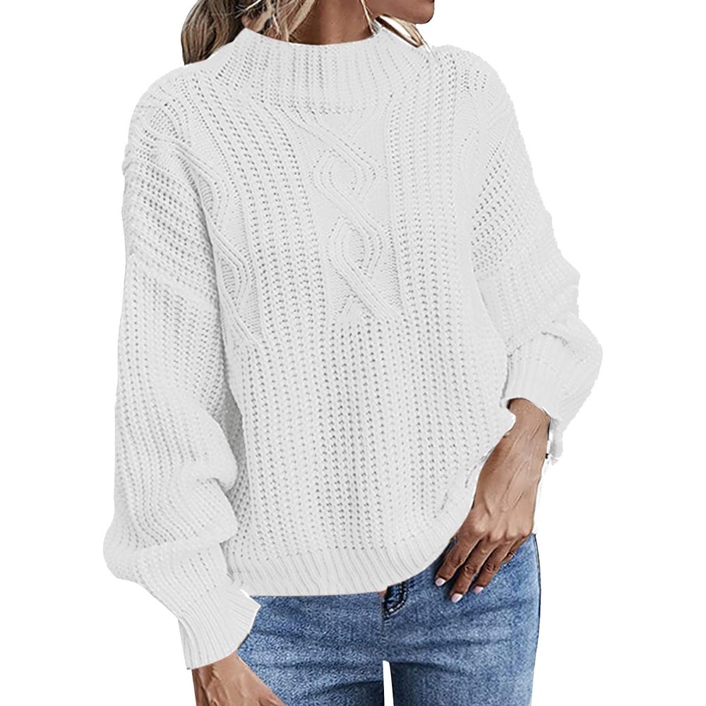Fitted Winter Sweaters for Women Womens Capsule Wardrobe 2023 Oversize Sweaters for Women Oversized Sweater Womens Oversized Sweater Womens Open Box Deals White