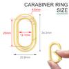 10Pack 1 Inch Small Oval Keyring, Metal Tiny Carabiner Spring Snap Hooks Clip for Paracord Keychain Lanyard, Car Key Rings, Pets Collar Buckles, Purse Keychain Replacement (Light Gold) view 2