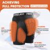 Frelaxy 3D Protective Padded Shorts for Snowboard, Skate and Ski, Snowboard Butt pad, 3D Protection for Tailbone, Hip and Butt (Black, XL) view 2