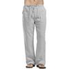 Linen Pants Men Big Tall Casual Cotton Yoga Pants with Pockets Drawstring Elastic Waist Straight-Leg Lightweight Trousers Mens Sweatpants Joggers(B1-Grey,5X-Large) view 1