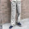 Linen Pants Men Big Tall Casual Cotton Yoga Pants with Pockets Drawstring Elastic Waist Straight-Leg Lightweight Trousers Mens Sweatpants Joggers(B1-Grey,5X-Large) view 3