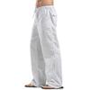 Linen Pants Men Big Tall Casual Cotton Yoga Pants with Pockets Drawstring Elastic Waist Straight-Leg Lightweight Trousers Mens Sweatpants Joggers(B1-Grey,5X-Large) view 4