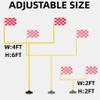 Nbguigdstr Football Field Goal Post-6 ft x 4 ft Portable with Kicker Stand,Football and Pump-Backyard Kicking Field Goal Post for Kids/Youth/Adults-(2ft-6ft in Height) view 2