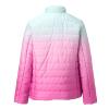Todays Deals Women's Short Down Jacket Stripes Hot Pink Puffer Jacket Womens Long Sleeve Cropped Puffer Jacket Abrigo De Mujer para El Frio Pink Faux Fur Jacket Women Woollen Jacket Coat view 2