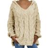 Day Today 2023 Black Quarter Zip Pullover Women Winter Tops for Women 2023 Trendy Christmas Mock Neck Sweaters for Women Fisherman Sweater Women Fisherman Sweater Women view 1