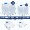 4 Pack PNEUICALLY Collapsible Water Jugs for Camping and Emergency - Foldable Water Storage Containers with Spigot, BPA Free 5.3 Gallon Tank view 2