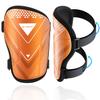 Shin Guards Soccer Kids Youth, CE Certified Airsfish Shin Guard Protection Gear for 2-18 Years Old Boys Girls Teenagers High Impact Resistant Breathable Comfortable 1 Pair 4 Sizes (Small, Orange) view 1