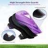 Shin Guards Soccer Kids Youth, CE Certified Airsfish Shin Guard Protection Gear for 2-18 Years Old Boys Girls Teenagers High Impact Resistant Breathable Comfortable 1 Pair 4 Sizes (Small, Purple) view 3