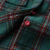ALLureLove Toddler Boys' Girls' Flannel Plaid Shirt Button Down Long Sleeve Jacket Lapel Shacket Coat Tops Outwear(Z-Deep Green,18month) view 4