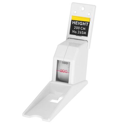 Metal Stature Meter, Metric System 2M Height Stature Meter, Retractable Measuring Tape Ruler Metal Measuring Tool for Adults and Children(White)