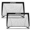 2 Pack 4' x 3' Soccer Goal Net Set, Pop Up Kids Practice Soccer Goals for Indoor and Outdoor.Portable Soccer Net with Carrying Bag & Ground Pegs, Perfect for Backyard, Field, Court (Black) view 1