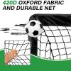2 Pack 4' x 3' Soccer Goal Net Set, Pop Up Kids Practice Soccer Goals for Indoor and Outdoor.Portable Soccer Net with Carrying Bag & Ground Pegs, Perfect for Backyard, Field, Court (Black) view 4