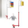SOYPAX 1.7-3.6m Jump Measurement Tool Stick Pole, Vertical Challenger Tester for Basketball and Volleyball, Jump Training Equipment for School Gyms, Sport ABS Plastic Target Vanes,Yellow+Rope view 1