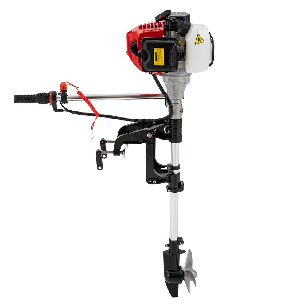 Outboard Motor, Fishing Boat Engine 2.5HP Trolling Motor, Heavy Duty 2-Stroke Boat Motor with CDI Ignition System for Rubber Boats Inflatable Boats Fishing Boats Yachts