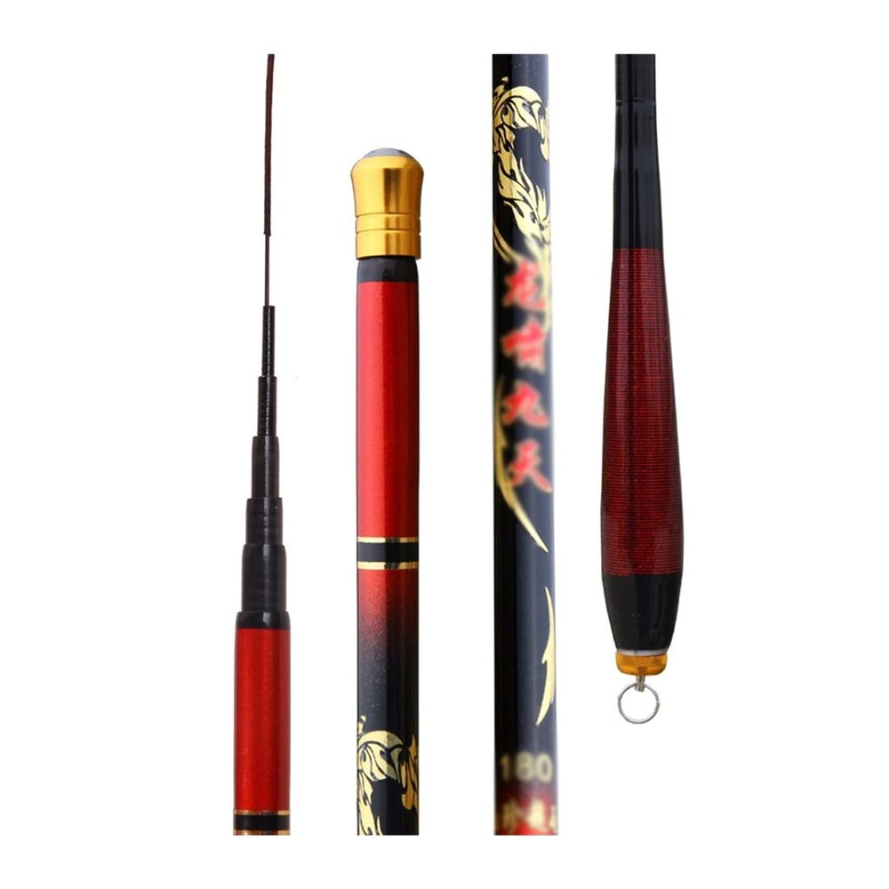 Fishing Rod Combos Super Light and Super Strong Carbon Fiber Hand Fishing Rod Super Hard Telescopic Fishing Rod 1.5M-3.9M Fishing Rod Fishing Gear Set (Size : 3.0m)