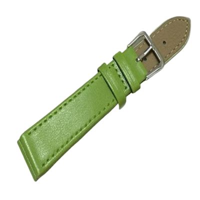 INEOUT 10 Colors Strap Watch Leather Watches Band 12mm 14mm 16mm 18mm 20mm 22mm 24mm Compatible With Women Men Watchbands Solid Color Watch Belts (Color : Green, Size : 22mm)
