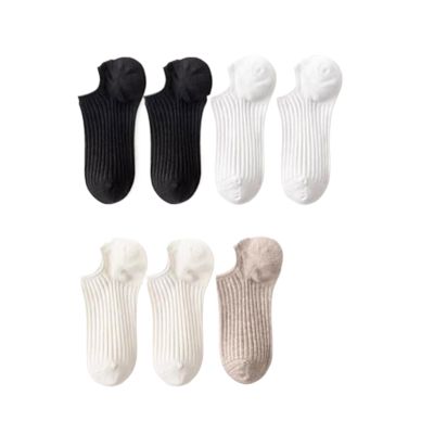 7 Pairs Of Women's Boat Socks Cotton Shallow Mouth Short Socks Non-slip Invisible Socks Short Models Spring And Fall