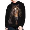 WELLFLYHOM Black Hoodies Kids Horse Sweatshirt for Boys Girls Size 11-13 Trendy Graphic Pullover Top Long Sleeve Hoodie Hooded Sweater Shirt Fall Outfits for Teens Jumpers Activewear view 4