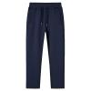 ANUFER Mens Slim Fit Cotton Sweatpants Jogging Bottoms with Zipper Pockets Casual Trousers Open Bottom Navy Fluff XL view 1