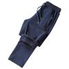 ANUFER Mens Slim Fit Cotton Sweatpants Jogging Bottoms with Zipper Pockets Casual Trousers Open Bottom Navy Fluff XL view 3