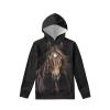 WELLFLYHOM Black Hoodies Kids Horse Sweatshirt for Boys Girls 8-10 Trendy Graphic Pullover Top Long Sleeve Hoodie Hooded Sweater Shirt Fall Outfits for Teens Jumpers Activewear view 1