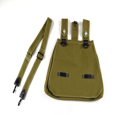CLAYHU WWII German Army Canvas Bread Bag W Shoulder Strap