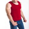 Flygo Mens Cotton Winter Warm Thermal Tank Top Fleece Lined Underwear Sleeveless Vest(Red-XXL) view 2