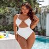 Blooming Jelly Womens One Piece Swimsuit Tummy Control Bathing Suit 2026 Sexy Slimming Flattering Cute Cheeky High Cut Out Ladies Swimwear (Large, White) view 2