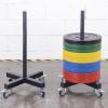 ERRULAN Rolling Olympic Weight Plates Storage, Home Gym Garage Weight Holder Rack for Plates, Space Saving Bumper Plate Organizer for Man Woman Fitness - Support 500kg view 2