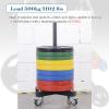ERRULAN Rolling Olympic Weight Plates Storage, Home Gym Garage Weight Holder Rack for Plates, Space Saving Bumper Plate Organizer for Man Woman Fitness - Support 500kg view 4