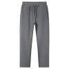 ANUFER Mens Slim Fit Cotton Sweatpants Jogging Bottoms with Zipper Pockets Casual Trousers Open Bottom Grey Fluff XL view 1
