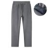 ANUFER Mens Slim Fit Cotton Sweatpants Jogging Bottoms with Zipper Pockets Casual Trousers Open Bottom Grey Fluff XL view 2